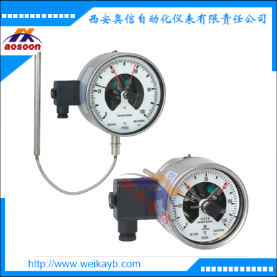 WIKA电接点温度计TGS73不锈钢气包式温度计
