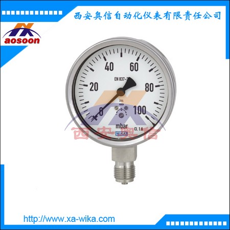 wika不锈钢压力表632.50.100威卡WIKA膜盒压力表上海